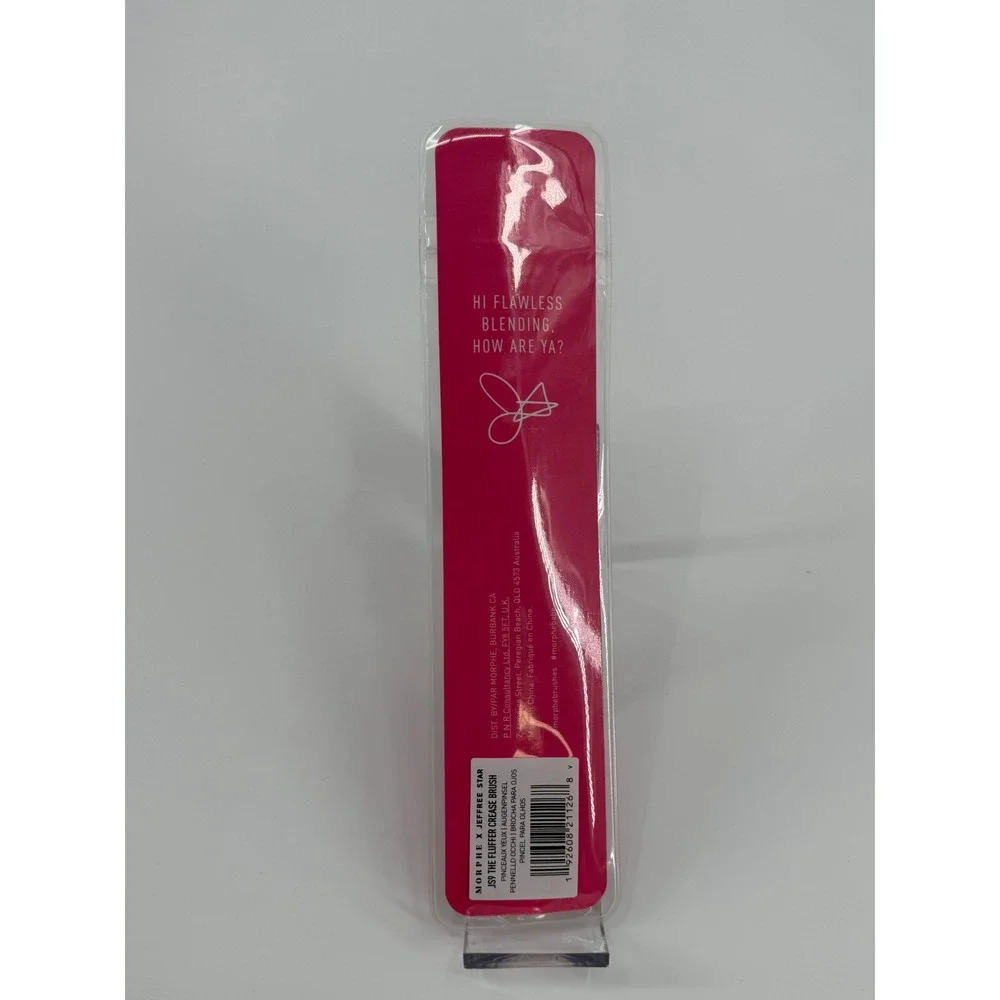 Morphe x Jeffree Star JS9 The Fluffer Crease Brush Pink Eye Makeup Blending New